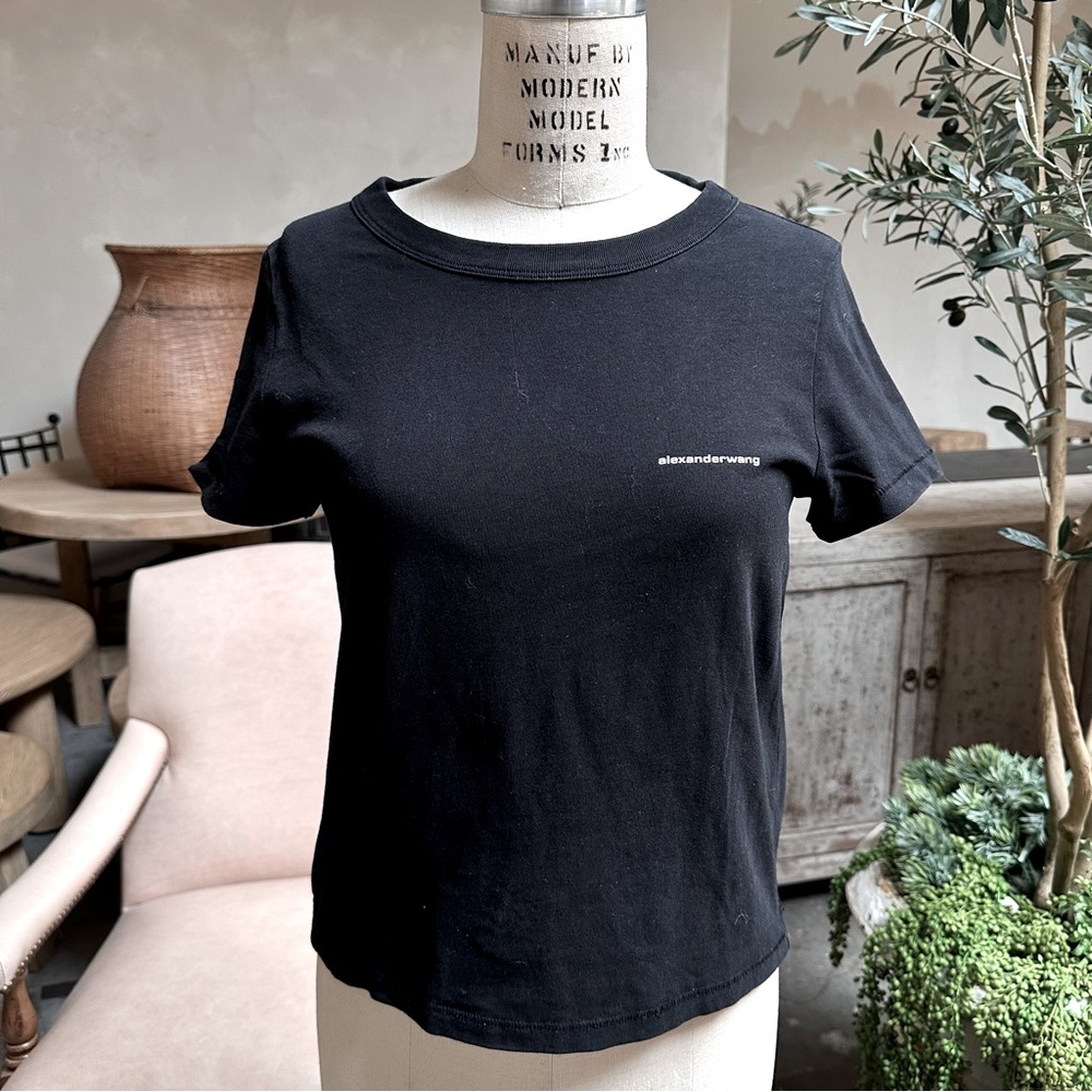 Alexander Wang Black Logo T Shirt